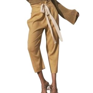Cult Gaia Linen Judith Pants with Tie Waist